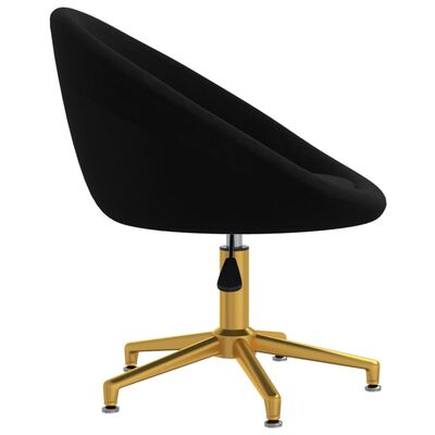 vidaXL Krzesła stołowe, 4 szt., czarne, aksamitne