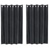 vidaXL Zasłony zaciemniające 2 pcs Ciemnoszary 140 x 140 cm Aksamit