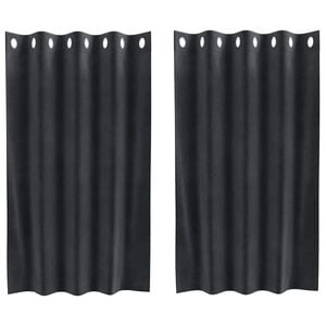 vidaXL Zasłony zaciemniające 2 pcs Ciemnoszary 140 x 140 cm Aksamit