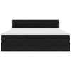 vidaXL Rama ł&oacute;żka otomana z materacem, czarna, 180x200 cm, aksamit