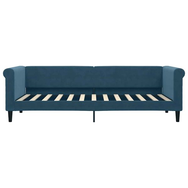 vidaXL Sofa z materacem do spania, niebieska, 80x200 cm, aksamit