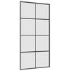 vidaXL Drzwi przesuwne z zestawem okuć czarne 102,5x205 cm ESG szkło