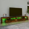 vidaXL Szafka pod TV z LED, przydymiony dąb, 260x36,5x40 cm