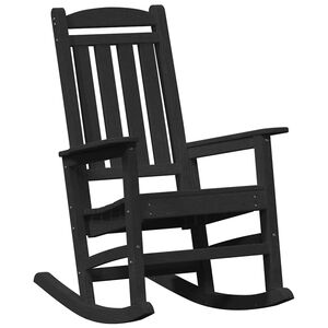 vidaXL Ogrodowe Krzesło Bujańce Czarny 92 x 70 x 108cm HDPE