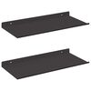 vidaXL P&oacute;łka wisząca 2 pcs Czarny 40 x 17,5 x 2,5 cm Stal