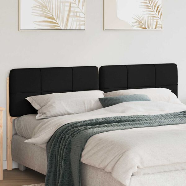 vidaXL Tapicerowane wezgłowie Z zagł&oacute;wkiem Brązowy i czarny 200 cm