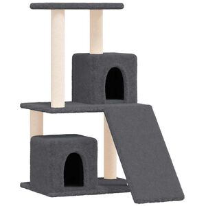 vidaXL Drapak dla kota z sizalowymi słupkami, ciemnoszary, 82 cm