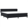 vidaXL Ł&oacute;żko typu Box Spring z materacami Czarny 180x210 cm Aksamit