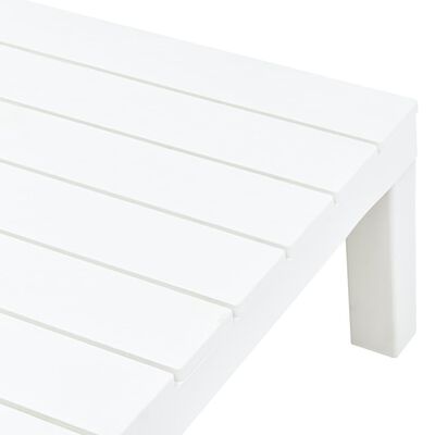 vidaXL Stolik ogrodowy, biały, 78 x 78 x 31 cm, plastikowy