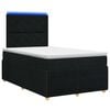 vidaXL Ł&oacute;żko z box spring LED z materacem Czarny 120 x 200 cm tkanina