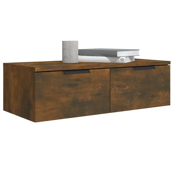 vidaXL Szafki wiszące, 2 szt., przydymiony dąb, 68x30x20 cm