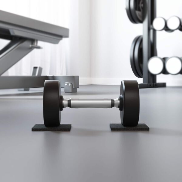 vidaXL Pad Patio z Granulatem Gumowym Czarny 9 x 9 x 0,6 cm Guma