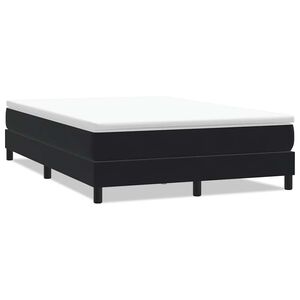 vidaXL Ł&oacute;żko Box Spring bez materaca Czarne 160x210 cm Aksamit