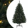 vidaXL Sztuczna choinka z zawiasami 120 cm 150 LED Ciepła biel PVC