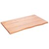 vidaXL Blat do łazienki, jasnobrązowy, 100x60x(2-4) cm, lite drewno