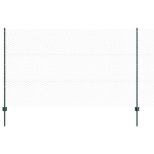 vidaXL Sześciokątne ogrodzenie z słupkiem 10 x 1,4 m Stal pokryta PVC