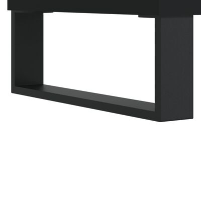 vidaXL Szafka łazienkowa, czarna 30x30x190 cm, materiał drewnopochodny