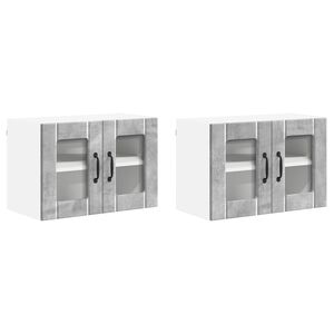 vidaXL Front do zmywarki Lucca 2 pcs Betonowy szary 60 x 31 x 40 cm