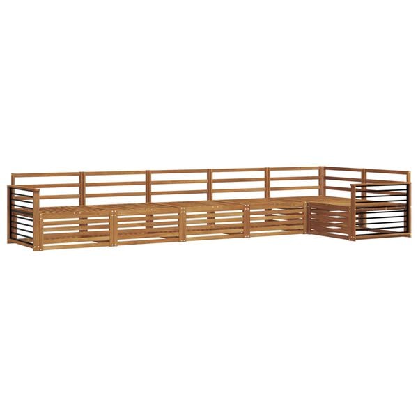 vidaXL Zestaw sof na zewnątrz 6 pcs Naturalny Lite Drewno Akacji