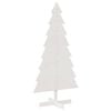 vidaXL Drewniana choinka do udekorowania, biała, 150 cm, sosnowa