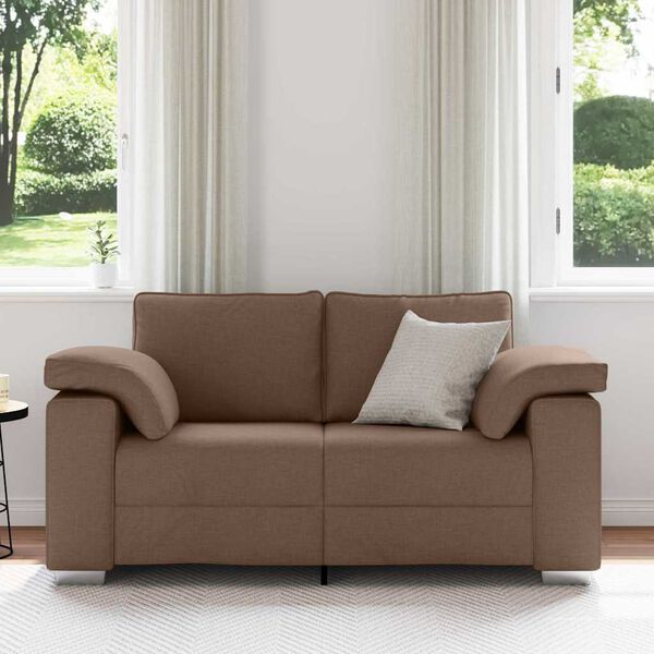 vidaXL Sofa Brązowy 160 x 77 x 82 cm tkanina