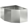 vidaXL Doniczka R&oacute;żnorożna srebrny 60 x 60 x 35 cm Stal galwanizowana