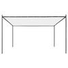 vidaXL Altana ogrodowa z płaskim dachem, 4x4 m, biała, 180 g/m²