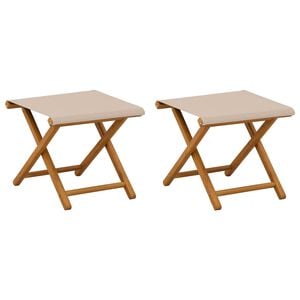 vidaXL Fotel ogrodowy 2 pcs Lite Drewno Eukaliptusowe Beżowy