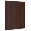 vidaXL Panel dachowy 12 pcs Brązowy 60 x 45 cm Stal galwanizowana