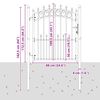 vidaXL Brama ogrodzeniowa Emmen z kolcami stalowa 104x109,5 cm czarna