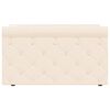vidaXL Ł&oacute;żko dzienne z materacem i USB, kremowe, tkanina, 90x200 cm