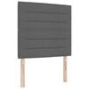 vidaXL Ł&oacute;żko z sprężyną LED Ciemnoszary 120 x 200 cm tkanina