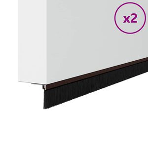 vidaXL Szczotki uszczelniające do drzwi samoprzylepne 2 pcs Brązowy