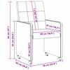 vidaXL Krzesełka jadalne na k&oacute;łkach 2 pcs Jasnoszary 58 x 65 x 94 cm