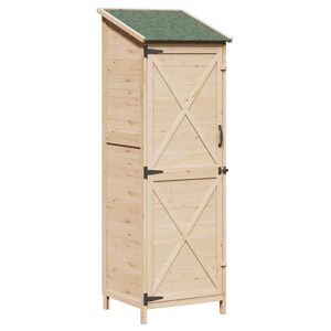 vidaXL Shed ogrodowy naturalny 59,5 x 56 x 176,5 cm Drewno Świerkowe
