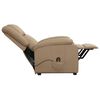 vidaXL Fotel ułatwiający wstawanie, cappuccino, sztuczna sk&oacute;ra