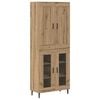 vidaXL Highboard 2 pcs Dąb rzemieślniczy 69,5 x 34 x 180 cm