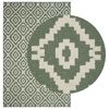 vidaXL Dywan strefowy Naturalny i zielony 160 x 230 cm PET