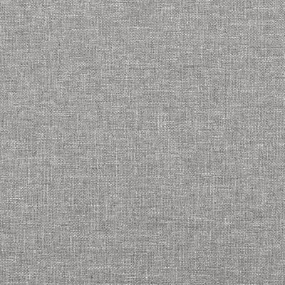 vidaXL Łóżko kontynentalne z materacem, jasnoszare, 120x190cm, tkanina