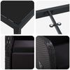 vidaXL Zestaw do jadalni w ogrodzie z poduszką 5 pcs Czarny polirattan