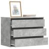 vidaXL Komoda, szarość betonu, 80x41x58 cm, materiał drewnopochodny