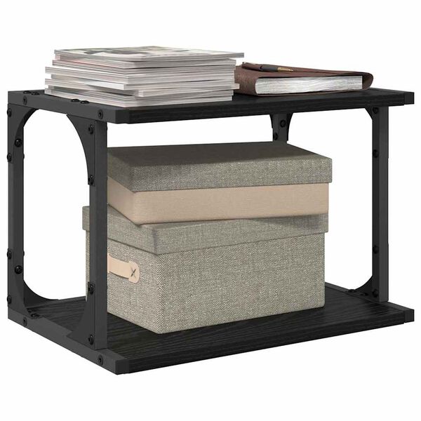 vidaXL Stojak na drukarkę Czarny Dąb 41 x 28 x 33.5 cm