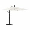 vidaXL Parasol ogrodowy na stalowym słupku, biały, 246x246x230 cm