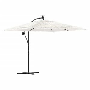 vidaXL Parasol ogrodowy na stalowym słupku, biały, 246x246x230 cm