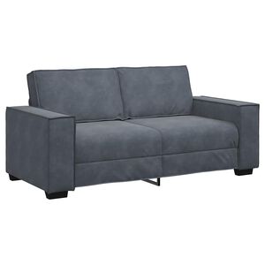 vidaXL Sofa 2-osobowa, ciemnoszary, 180x78x84 cm, tapicerowana aksamitem