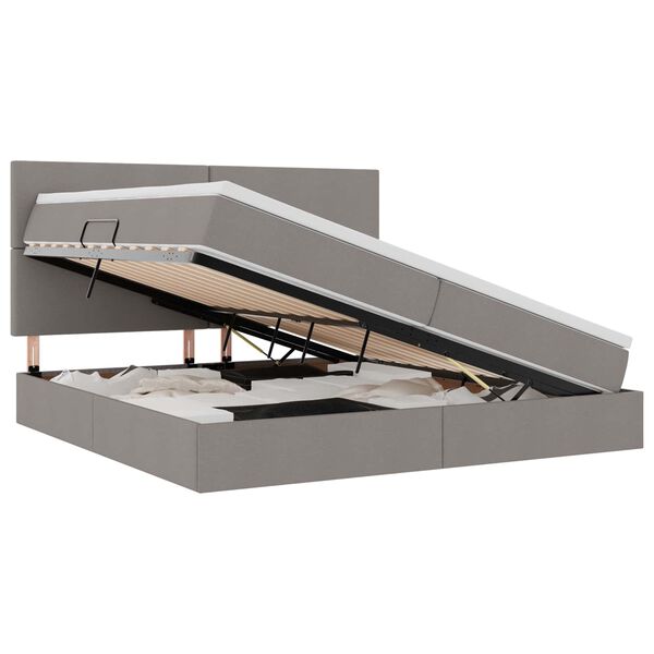 vidaXL Ł&oacute;żko z miejscem na przechowywanie i materacem 200 x 200 cm