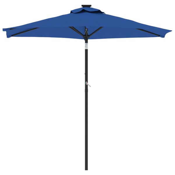 vidaXL Parasol ogrodowy na stalowym słupku, lazurowy, 225x225x212 cm