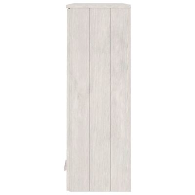 vidaXL Nadstawka HAMAR, biała, 85x35x100 cm, lite drewno sosnowe