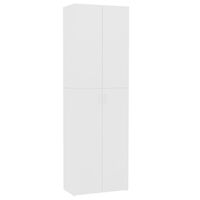 vidaXL Szafa biurowa, biała, 60x32x190 cm, materiał drewnopochodny