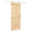vidaXL Drzwi przesuwne 80 x 210 cm Lite Drewno Sosnowe (Nieobrobione)